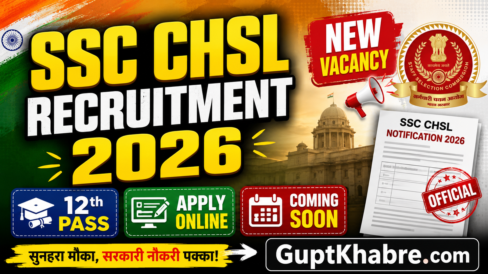 SSC CHSL Recruitment 2026